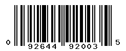 UPC barcode number 092644920035