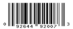 UPC barcode number 092644920073