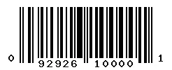 UPC barcode 092926100001