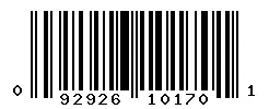 UPC barcode 092926101701