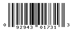UPC barcode 092943017313