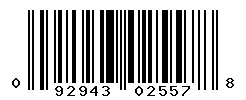 UPC barcode number 092943025578