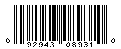 UPC barcode number 092943089310