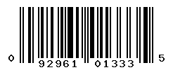 UPC barcode number 092961013335