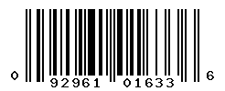 UPC barcode number 092961016336