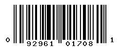 UPC barcode number 092961017081