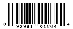 UPC barcode number 092961018644