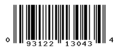 UPC barcode number 093122130434