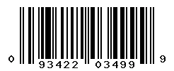 UPC barcode 093422034999