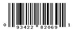 UPC barcode number 093422820691