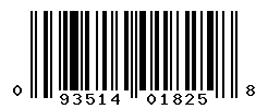 UPC barcode number 093514018258