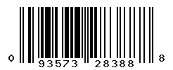 UPC barcode number 093573283888