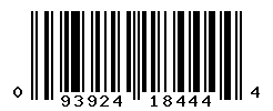 upc 093924184444 barcode image