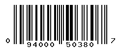 UPC barcode number 094000503807