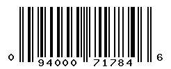 UPC barcode number 094000717846