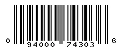 UPC barcode 094000743036