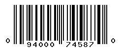 UPC barcode 094000745870