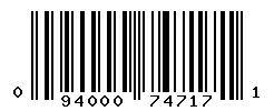 UPC barcode 094000747171