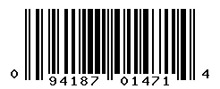 UPC barcode 094187014714