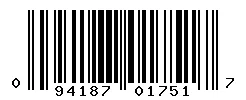 UPC barcode 094187017517
