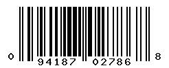 UPC barcode number 094187027868