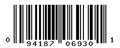 UPC barcode number 094187069301