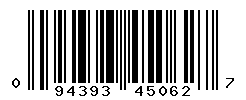 UPC barcode number 094393450627