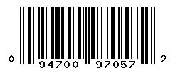 UPC barcode number 094700970572