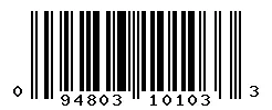 UPC barcode 094803101033