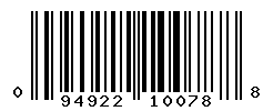 UPC barcode number 094922100788