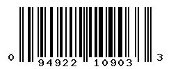 upc 094922109033 barcode image