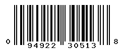 upc 094922305138 barcode image