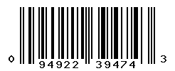 UPC barcode number 094922394743