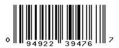 UPC barcode number 094922394767