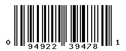 UPC barcode number 094922394781