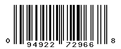 UPC barcode 094922729668