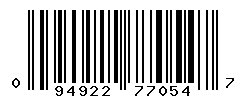 UPC barcode number 094922770547