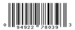 UPC barcode 094922780393
