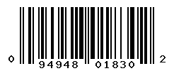 UPC barcode number 094948018302