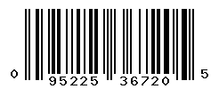 UPC barcode number 095225367205