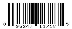 UPC barcode number 095247117185