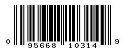 UPC barcode number 095668103149