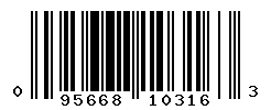 UPC barcode number 095668103163