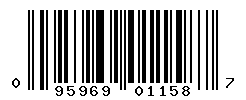 UPC barcode number 095969011587