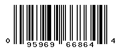 UPC barcode number 095969668644