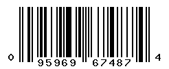 UPC barcode number 095969674874