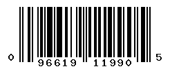 UPC barcode number 096619119905