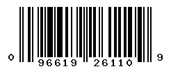 UPC barcode number 096619261109