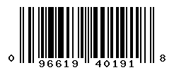 UPC barcode number 096619401918