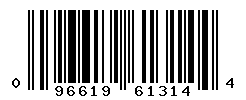 UPC barcode number 096619613144